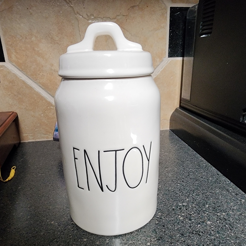 Rae Dunn Enjoy canister